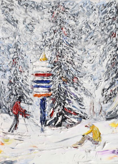 Flaine Grand Massif ski painting