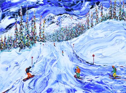 Whistler Skiing Painting