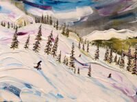 Whistler in the Woods Ski Painting