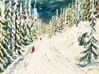 Whistler Ski Painting and Ski Print