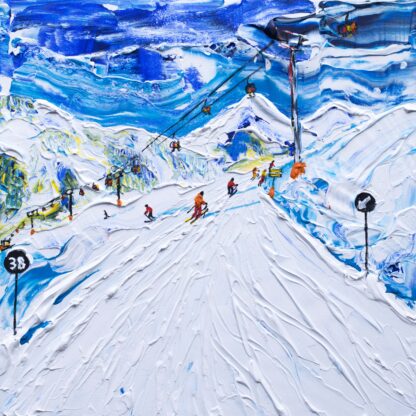 Kitzbuhel Skiing Painting