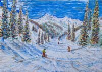 Kitzbuhel Oil Ski Painting