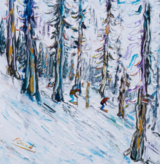 Squaw Valley Ski Painting Tahoe