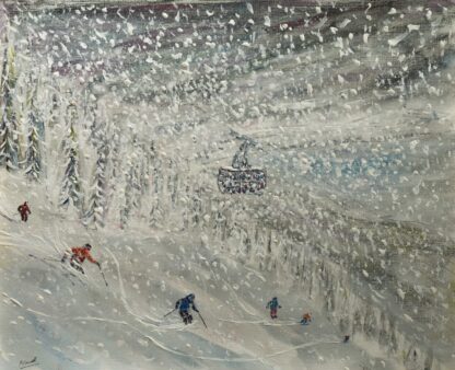 Heavenly ski are ski painting