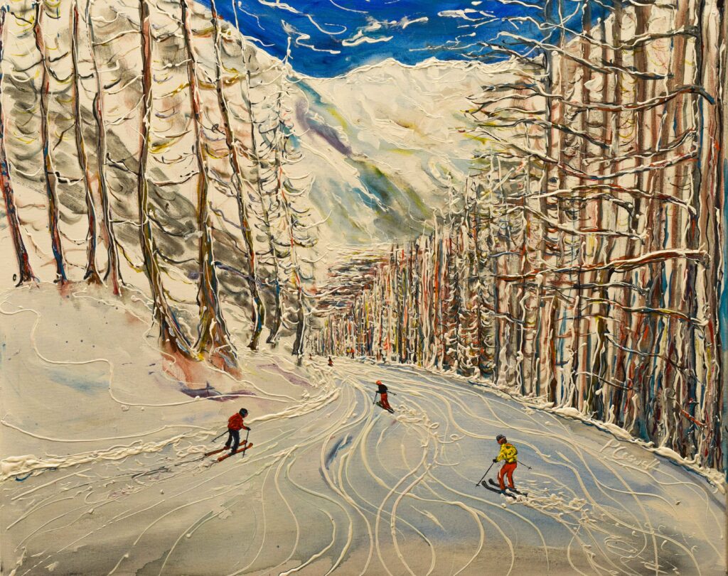 Val d'Isere Skiing Painting