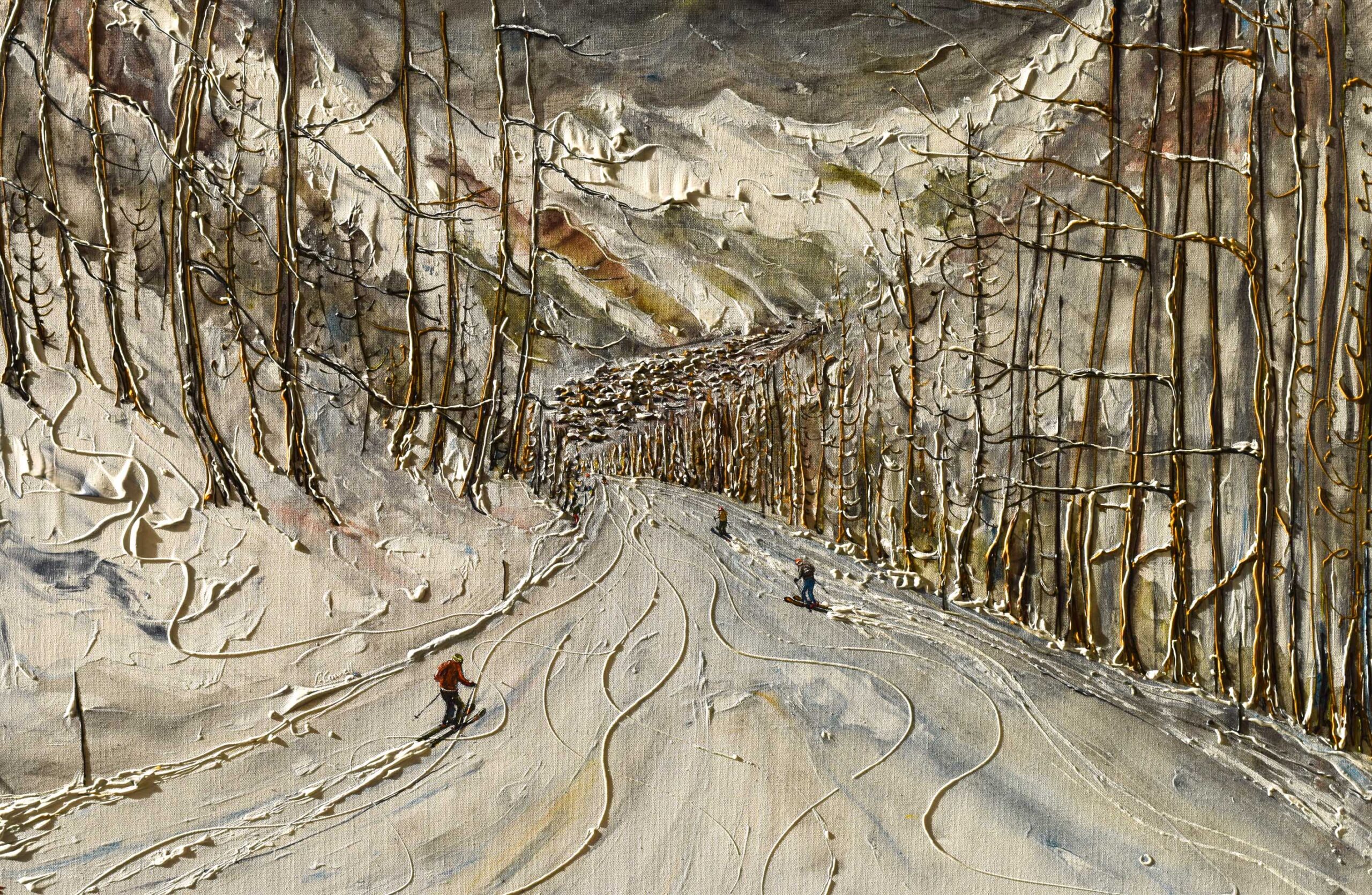 Val d'Isere Skiing Painting