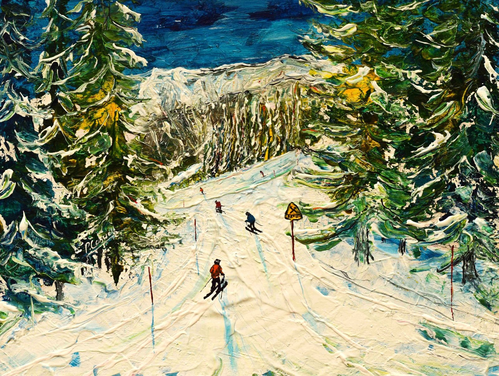 Megeve Ski Print