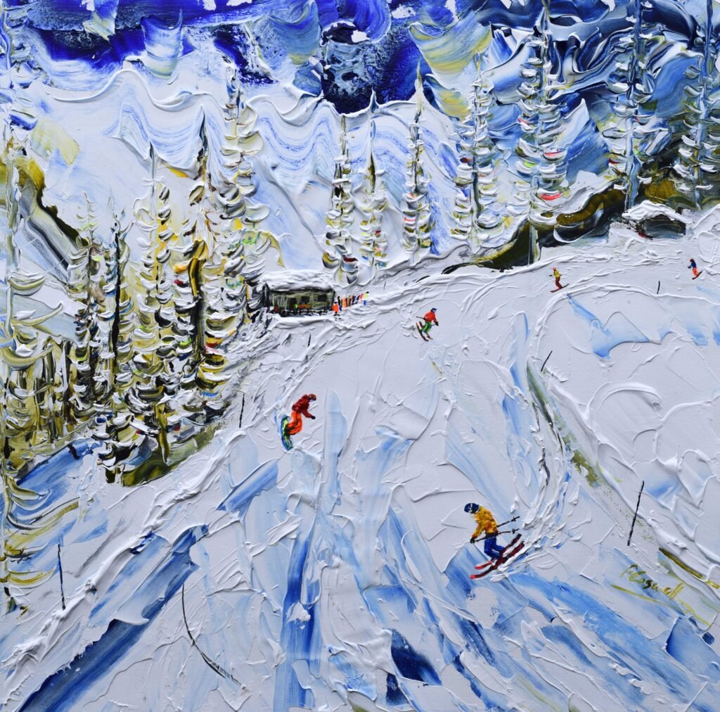 Courmayeur Ski Art Paintings