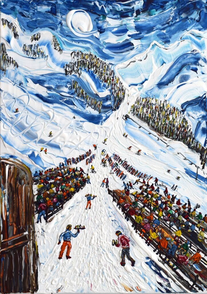 Obergurgl ski art paintings and ski print