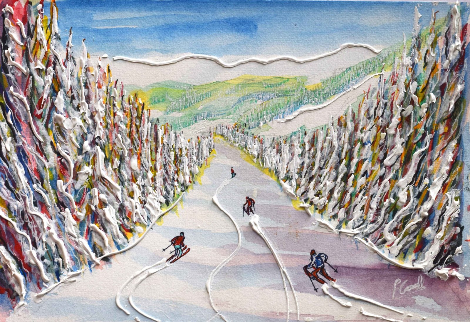 Courchevel Ski Painting