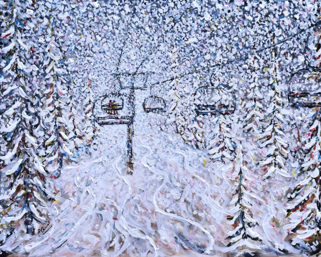 Vail Ski Painting Ski Print