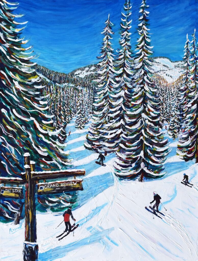 Skiing Snowboard Paintings Pete Caswell Ski Prints Posters