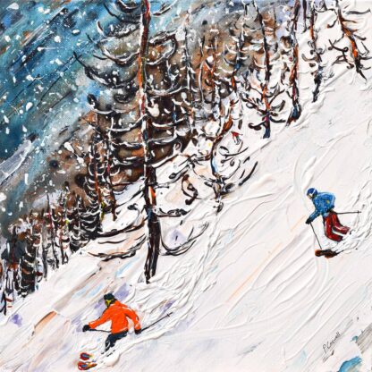 La Grave Les Deux Alpes Ski Painting Ski Print