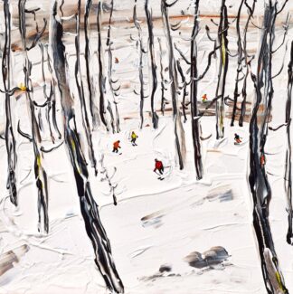 La Grave Les Deux Alpes Ski Painting Ski Print