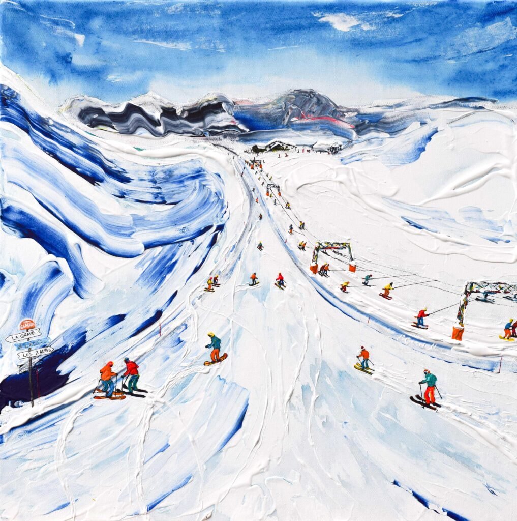 Les Deux Alpes Ski Art Paintings