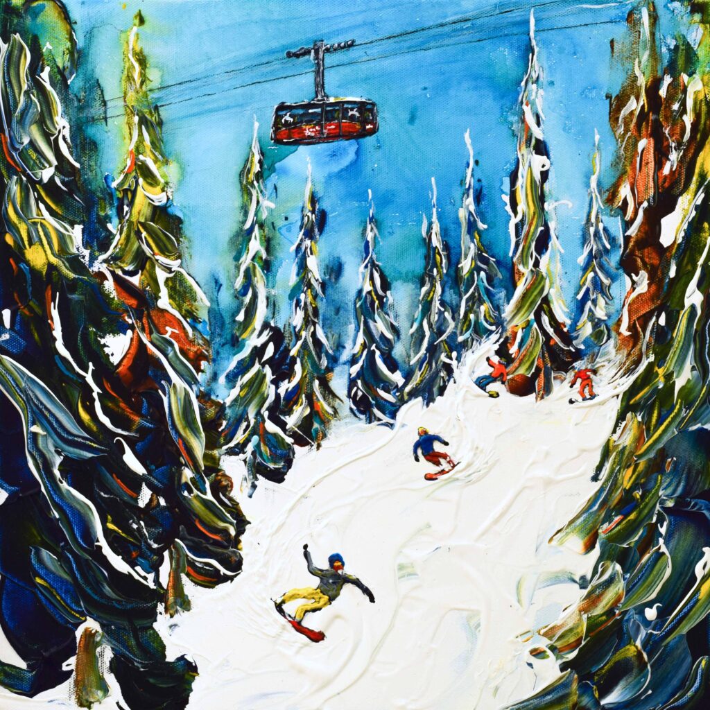 Jackson Hole Ski Art ski poster and ski print