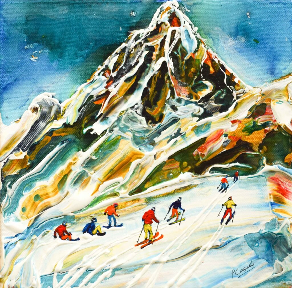 Italy Ski Art Paintings