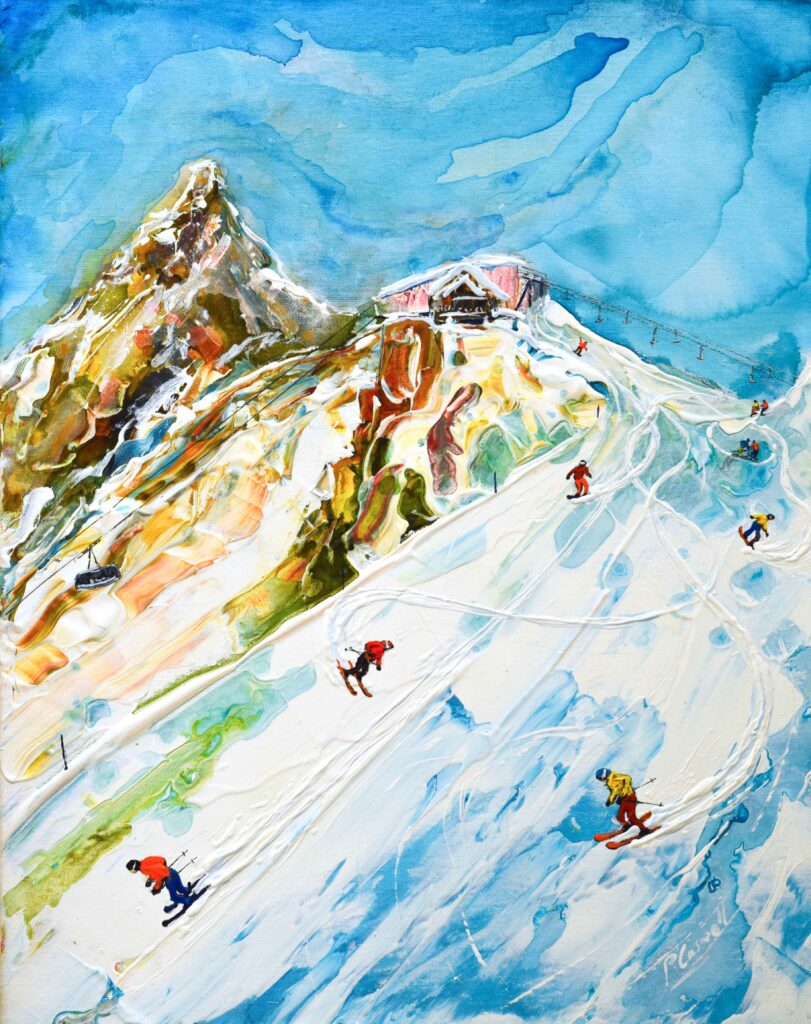 Vintage Ski Posters The Breuil-Cervinia Valtournenche Zermatt Ski art available as ski prints and ski posters
