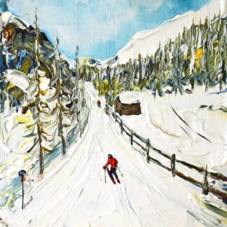 Ischgl and the Silvretta Arena ski area ski art available as ski posters and ski prints
