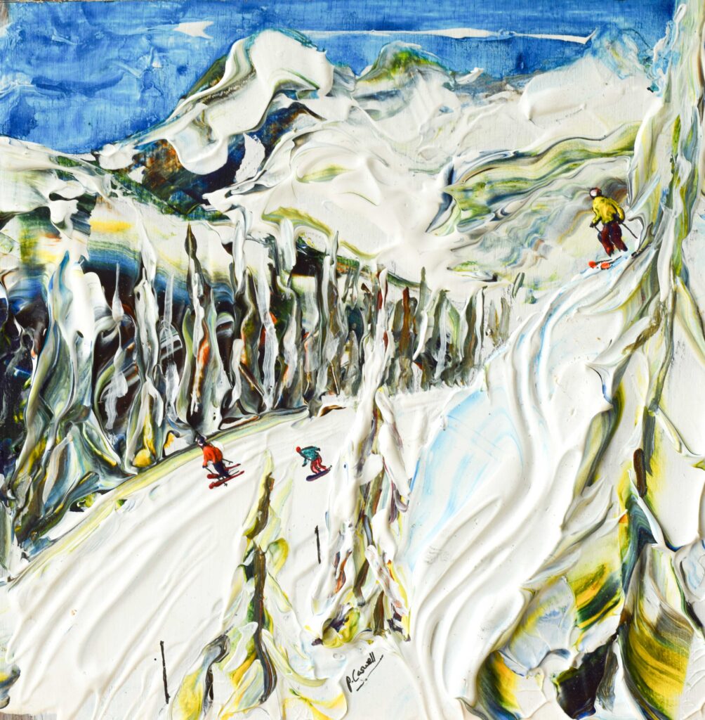 Saalbach Hinterglemm ski art and ski posters and prints