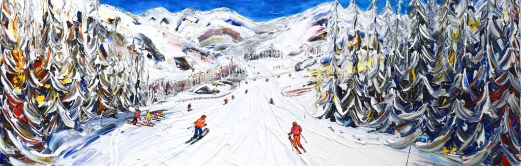 Austria Ski Art Paintings