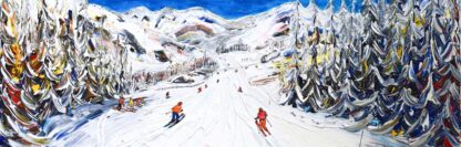 Saalbach Hinterglem ski painting and ski poster