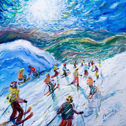 Whistler Ski Art Painting