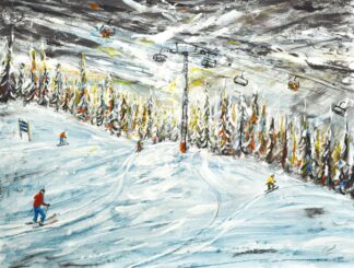 Telluride Ski Painting Ski Print
