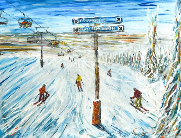 Ski Art Paintings Steamboat Colorado USA