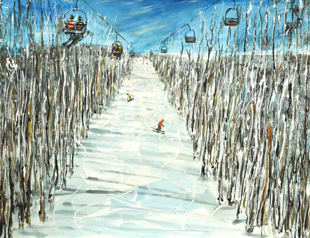 Telluride Ski Art Painting 