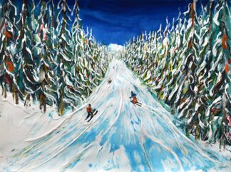 Lake Louise Ski Painting Ski Print