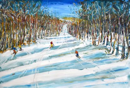 Killington New England Ski Painting Ski Print