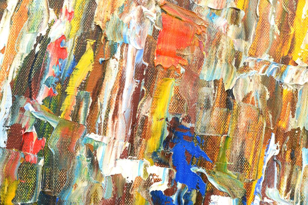 Abstract section from one of Pete's mountain paintings to give some great vibrant colours