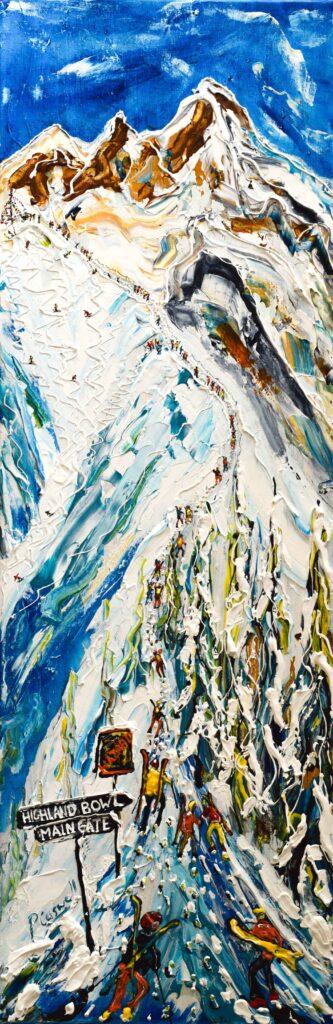 Aspen ski art painting from Aspen Highlands Bowl