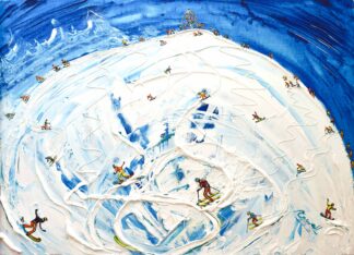 Aspen Ski Art Painting Aspen Highlands Bowl III