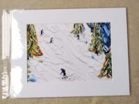 Morzine Les Gets Ski Print with Mount