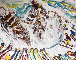 corbet's couloir Jackson Hole Ski Art Paintings and Ski Prints and Posters