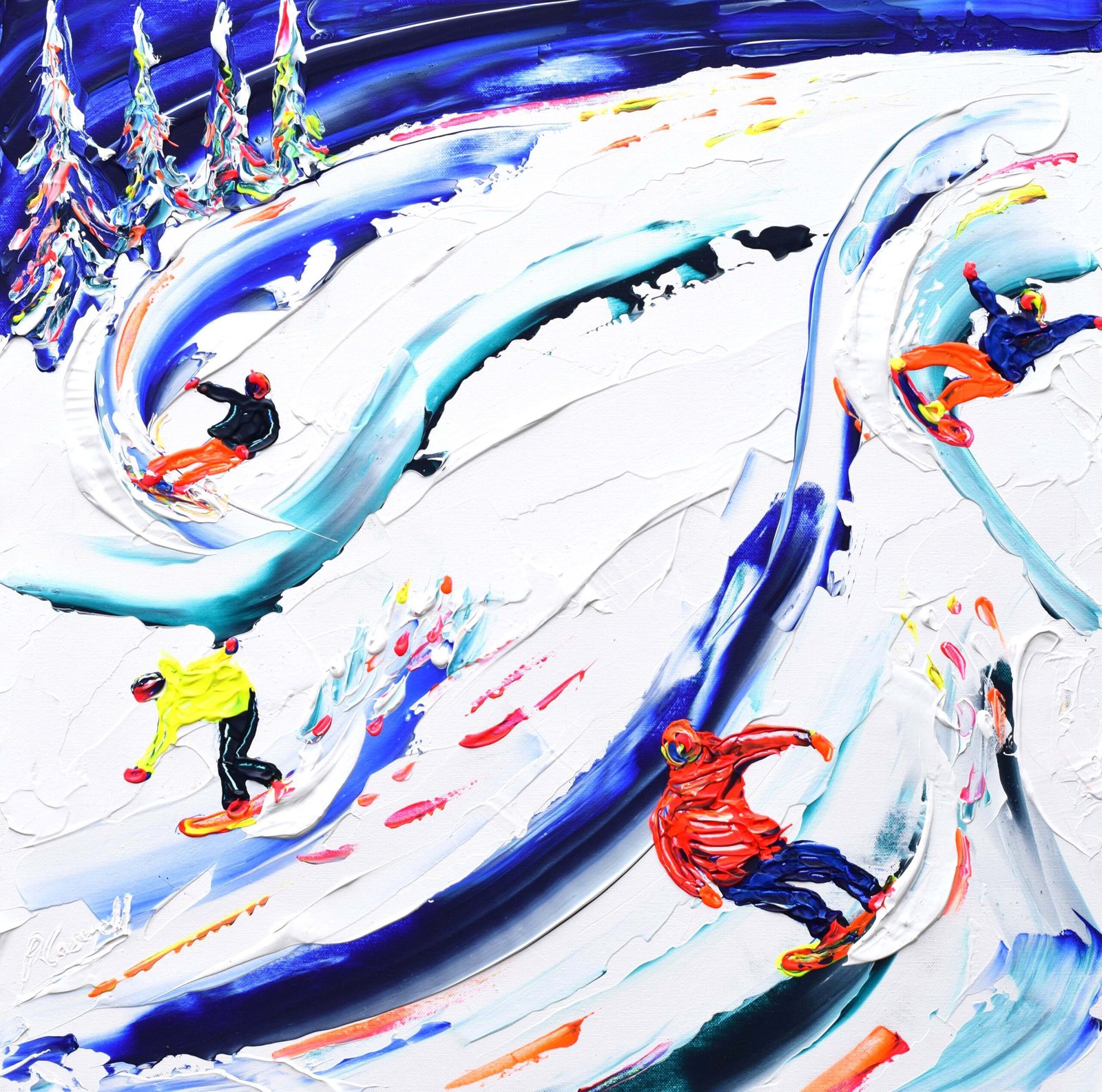 Snowboard Paintings & Snowboard Prints