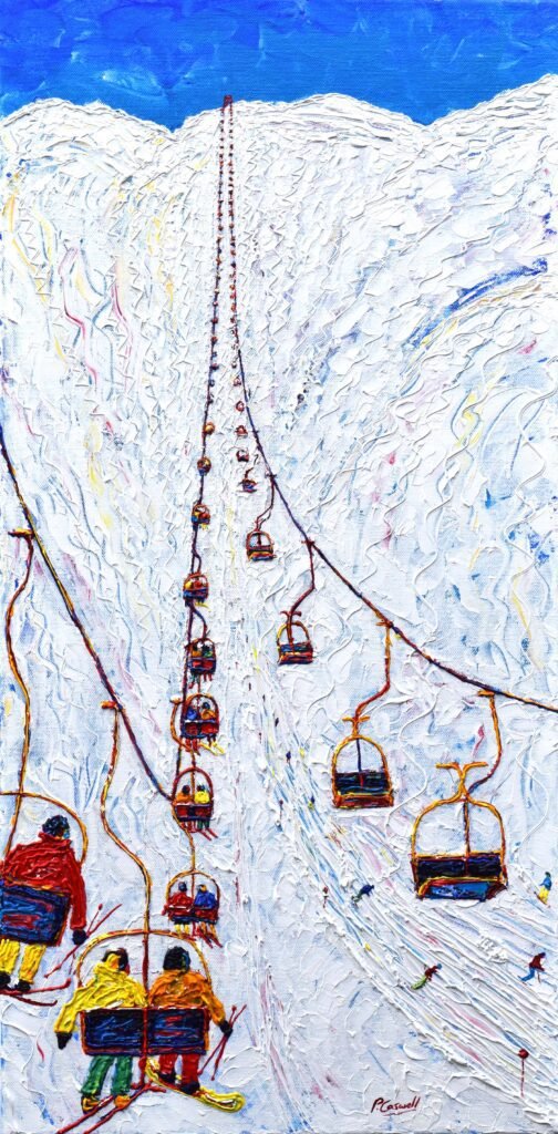 St Anton Lech Zurs Ski Art Paintings and ski prints