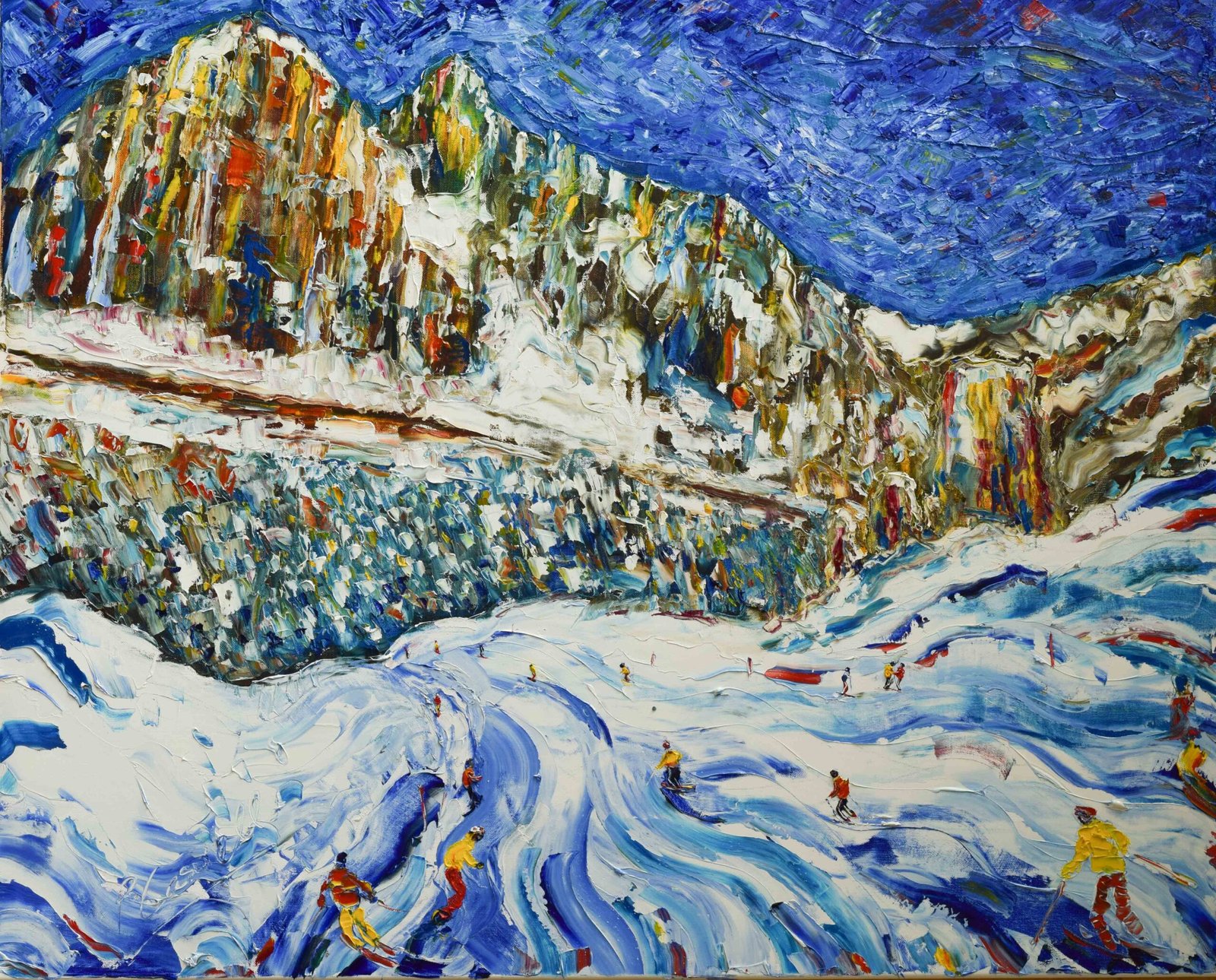 Cortina Ski Art Paintings Collection.